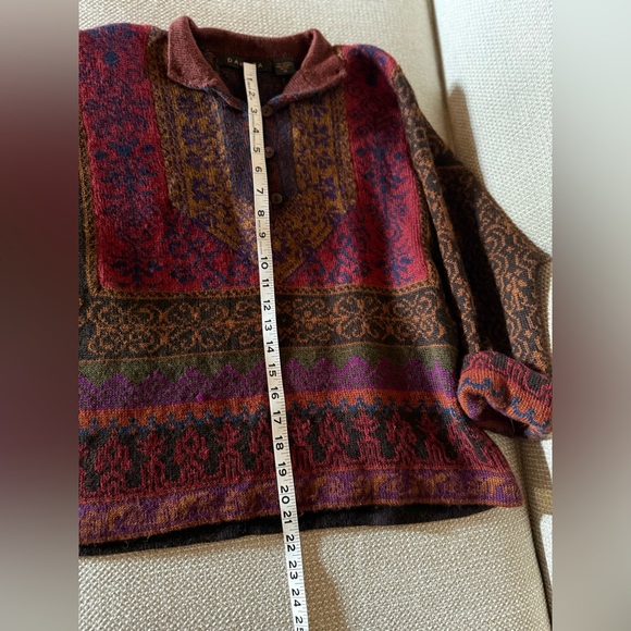 Dakota Alpaca Sweater Sz M,Pullover,Browns & Reds,Hand Loomed,Ski Lodge,Y2K - Picture 6 of 6